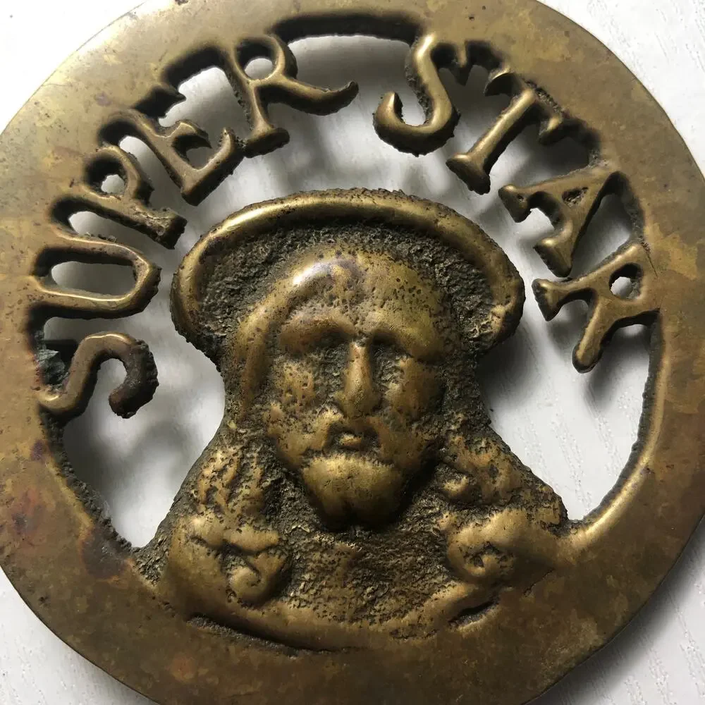 Vintage 70s Jesus Christ Superstar Artisan Belt Buckle Broadway Musical Opera